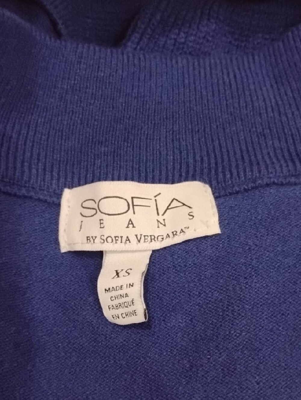 sofia by sofia vergara Blue Ruffle Cold-Shoulder Sweater - Picture 4 of 4